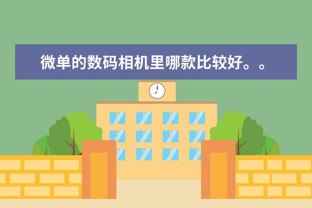 微单的数码相机里哪款比较好。。