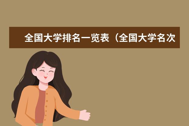 全国大学排名一览表（全国大学名次排名表）