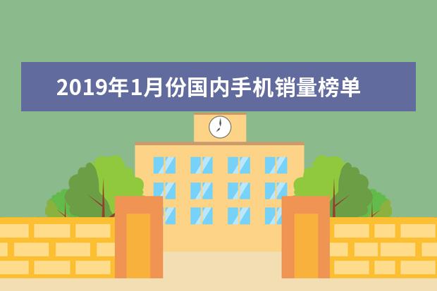 2019年1月份国内手机销量榜单公布？荣耀第四，第一当之无愧