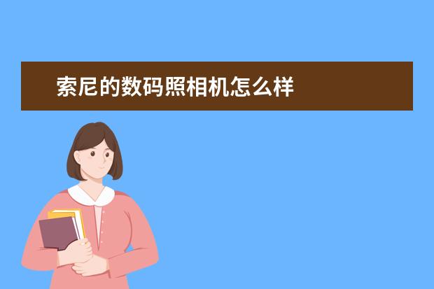 索尼的数码照相机怎么样