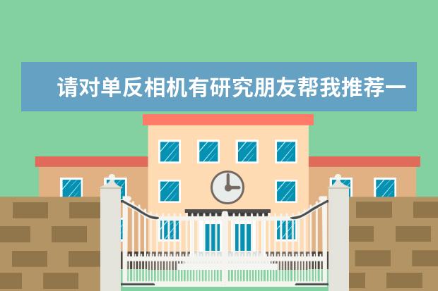 请对单反相机有研究朋友帮我推荐一些性价比高的单反相机？谢谢！