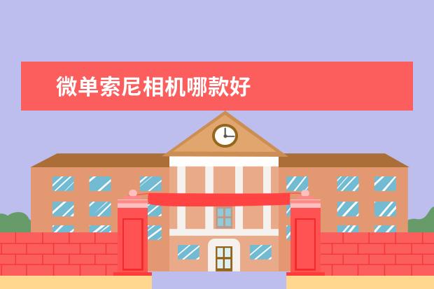 微单索尼相机哪款好
