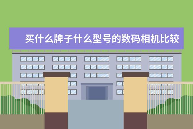 买什么牌子什么型号的数码相机比较好呢