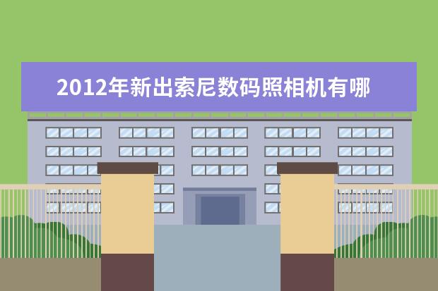 2012年新出索尼数码照相机有哪几款，2000――3000