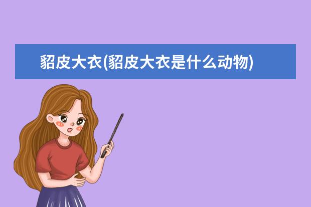 貂皮大衣(貂皮大衣是什么动物)