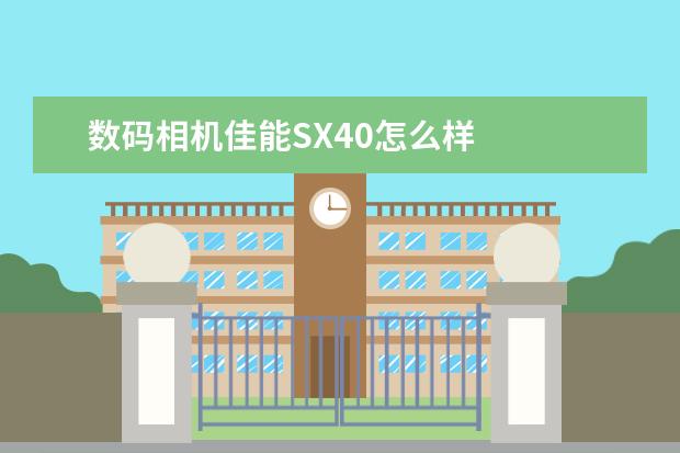 数码相机佳能SX40怎么样