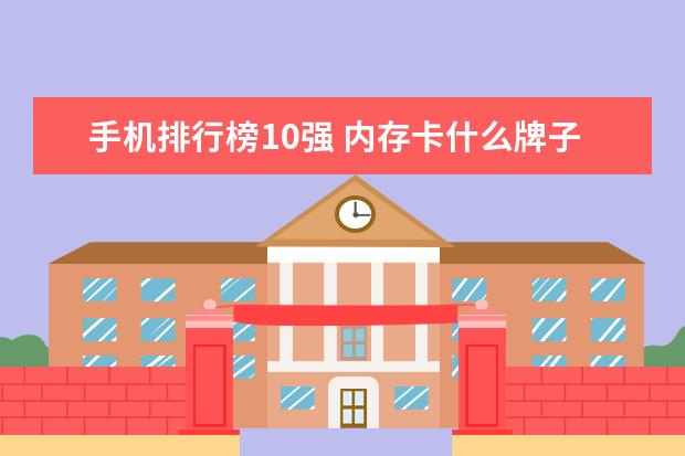 手机排行榜10强 内存卡什么牌子好