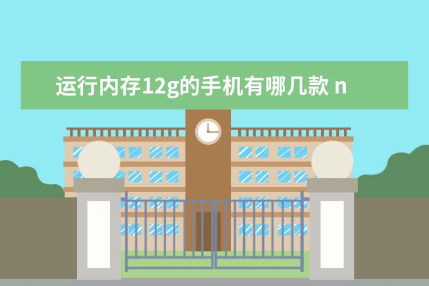 运行内存12g的手机有哪几款 nzone