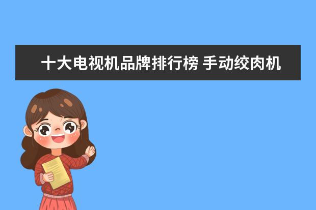 十大电视机品牌排行榜 手动绞肉机十大品牌排行榜推荐