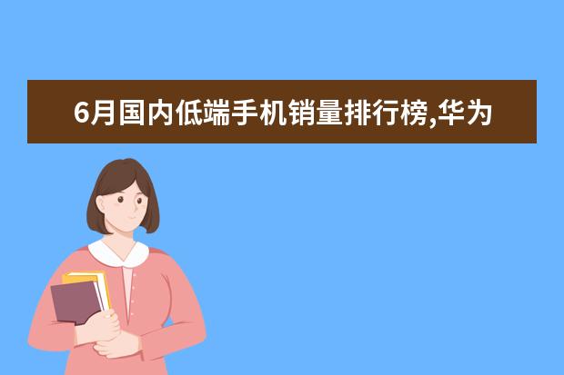 6月国内低端手机销量排行榜,华为超越OPPO夺冠 中国手机销量排行榜:华为1.02亿台夺冠,苹果险胜小米