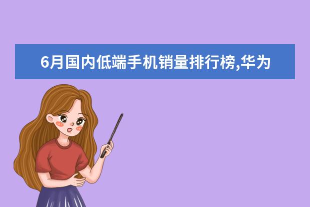 6月国内低端手机销量排行榜,华为超越OPPO夺冠 五款超强配置手机推荐