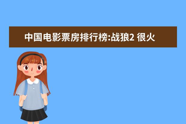 中国电影票房排行榜:战狼2 很火很好看的动漫电影排行榜：功夫熊猫、罗小黑战记上榜