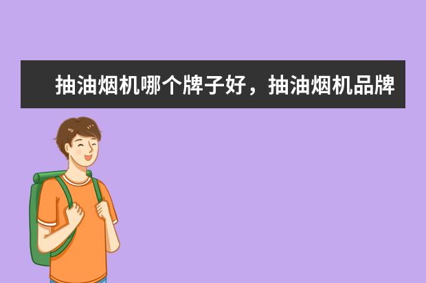 抽油烟机哪个牌子好，抽油烟机品牌排行榜 智能家居的十大品牌排行榜