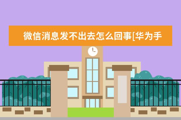 微信消息发不出去怎么回事[华为手机微信消息发不出去怎么回事] 怎么看cpu温度[华为手机怎么看cpu温度]