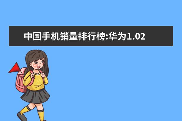 中国手机销量排行榜:华为1.02亿台夺冠,苹果险胜小米 千元手机哪些好