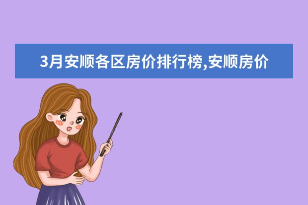 3月安顺各区房价排行榜,安顺房价最高3972元/㎡ 7月龙岩房价各区排行榜,新罗区房价上涨长汀县房价上涨