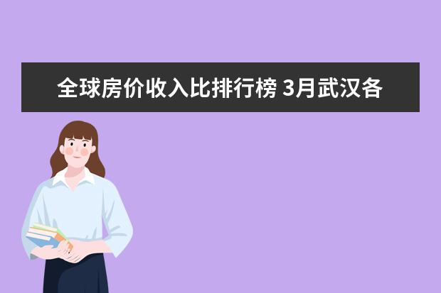 全球房价收入比排行榜 3月武汉各区房价排行榜,武昌区房价接近2万/㎡