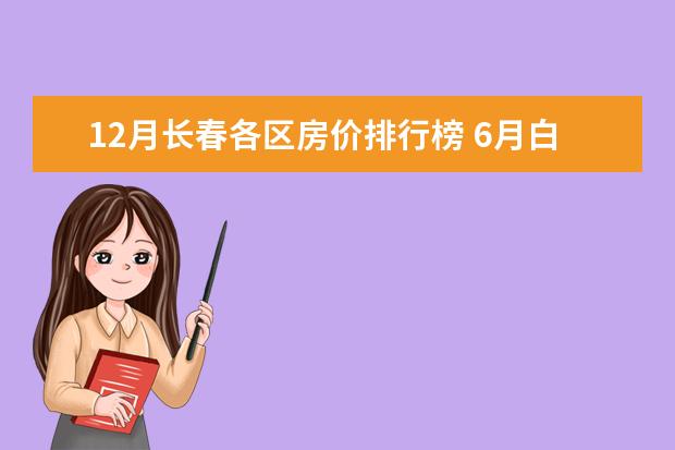 12月长春各区房价排行榜 6月白银各区房价排行榜,白银房价稳定一年