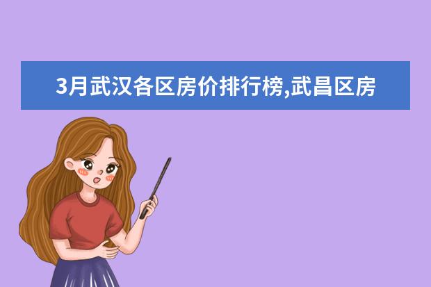 3月武汉各区房价排行榜,武昌区房价接近2万/㎡ 12月长春房价均价多少