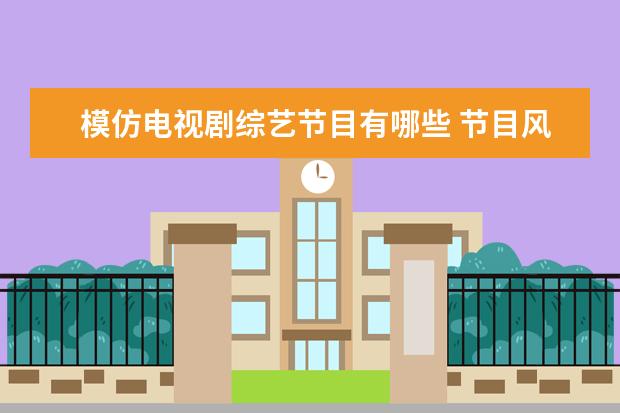 模仿电视剧综艺节目有哪些 节目风格有哪些