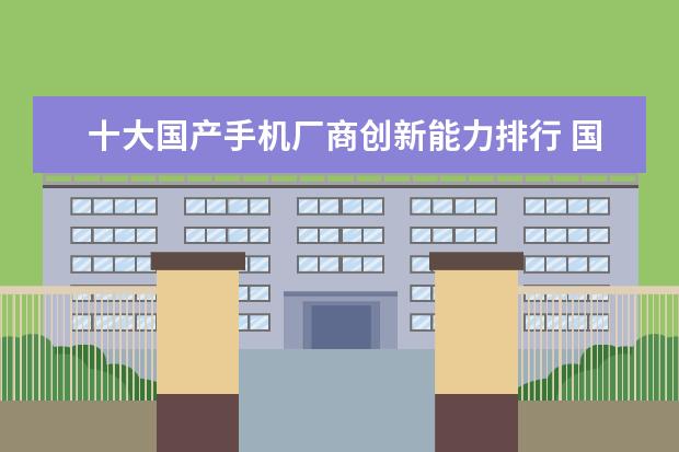 十大国产手机厂商创新能力排行 国产手机排名前十，中国最好手机排名第一竟是这部