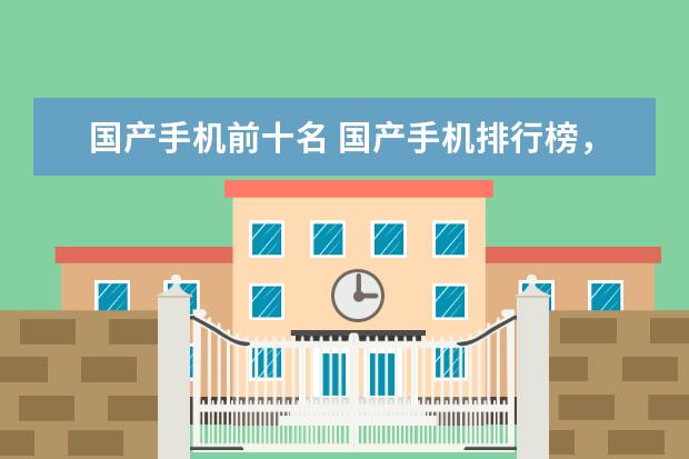 国产手机前十名 国产手机排行榜，国产手机排名