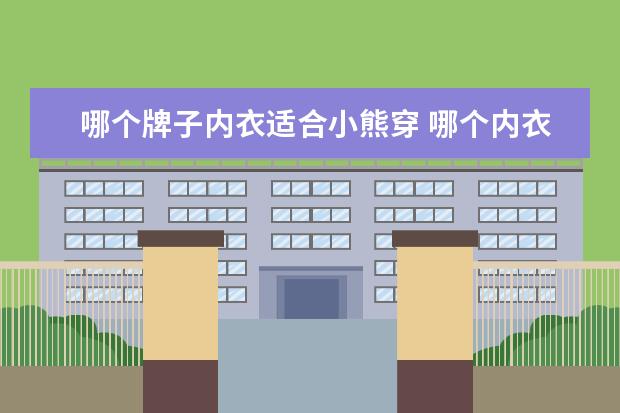 哪个牌子内衣适合小熊穿 哪个内衣品牌比较好?