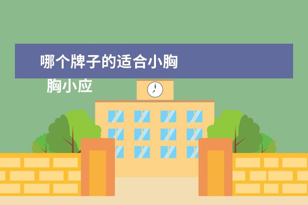 哪个牌子的适合小胸 
  胸小应该穿什么类型的内衣3