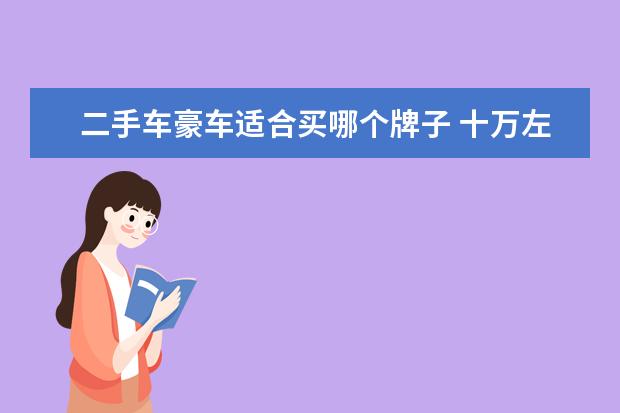 二手车豪车适合买哪个牌子 十万左右买车是买新车好还是二手车,你会怎么选择? -...