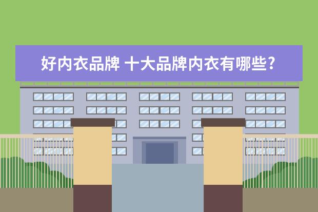 好内衣品牌 十大品牌内衣有哪些?
