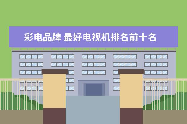 彩电品牌 最好电视机排名前十名