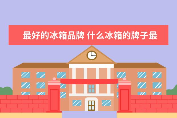最好的冰箱品牌 什么冰箱的牌子最好