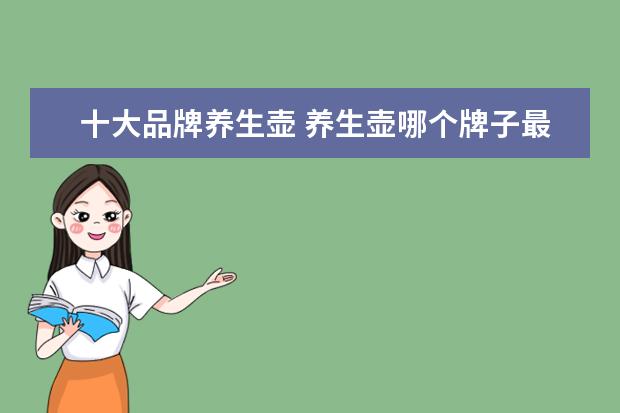 十大品牌养生壶 养生壶哪个牌子最好