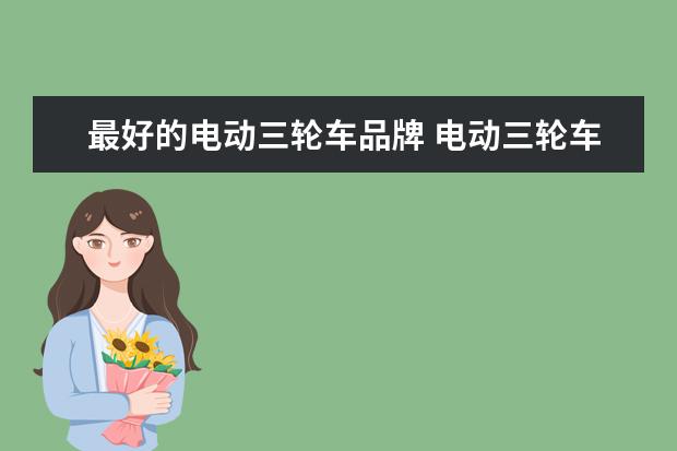 最好的电动三轮车品牌 电动三轮车哪个牌子质量最好