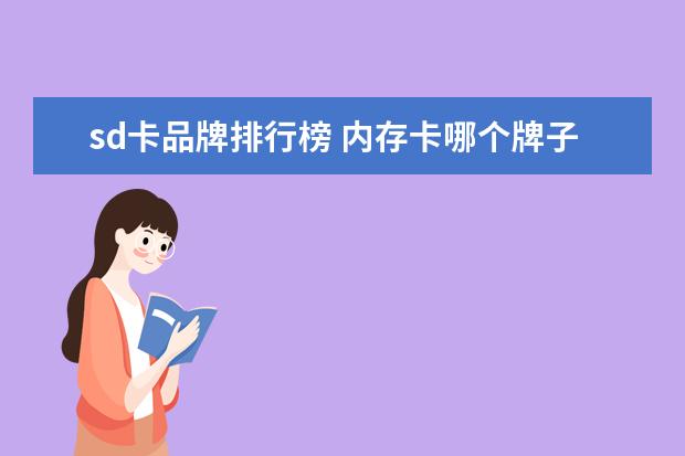 sd卡品牌排行榜 内存卡哪个牌子的好?