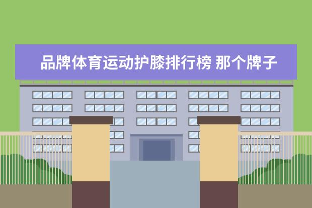 品牌体育运动护膝排行榜 那个牌子的护膝比较好用?