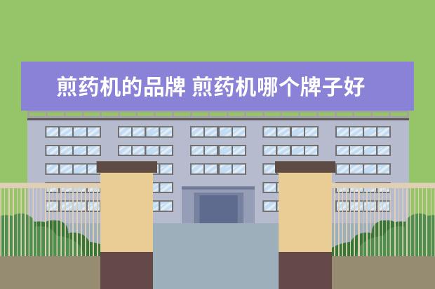 煎药机的品牌 煎药机哪个牌子好
