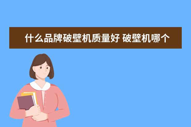 什么品牌破壁机质量好 破壁机哪个品牌质量比较好