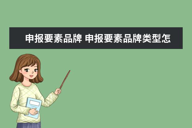 申报要素品牌 申报要素品牌类型怎么填