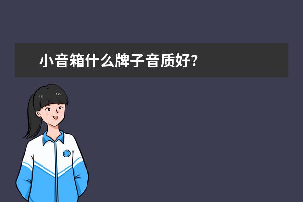 小音箱什么牌子音质好?