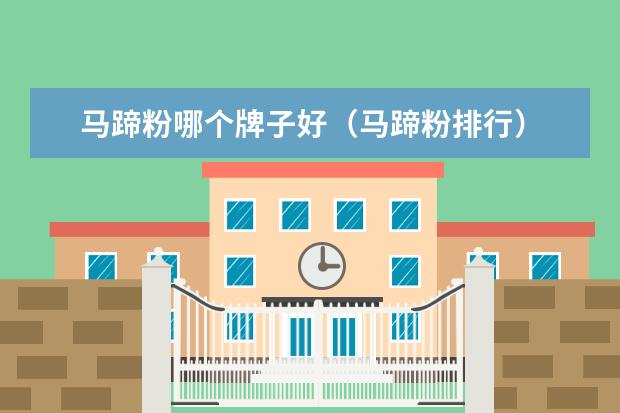 马蹄粉哪个牌子好（马蹄粉排行）