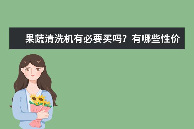 果蔬清洗机有必要买吗？有哪些性价比不错的果蔬清洗机推荐？