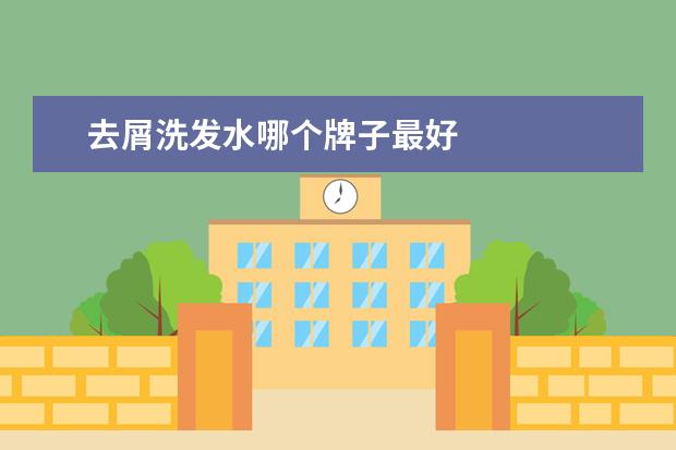 去屑洗发水哪个牌子最好