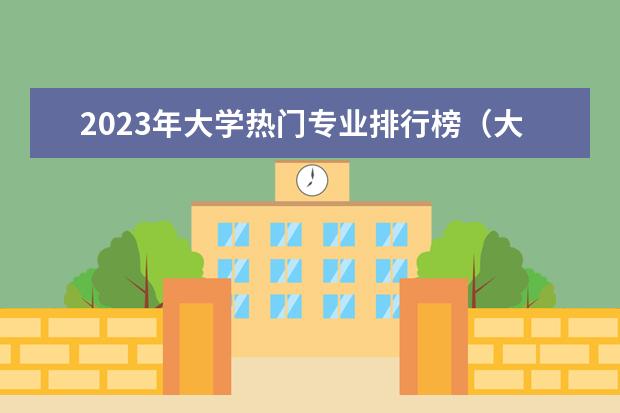 2023年大学热门专业排行榜（大学最热门专业排行榜）