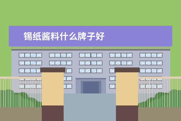 锡纸酱料什么牌子好
