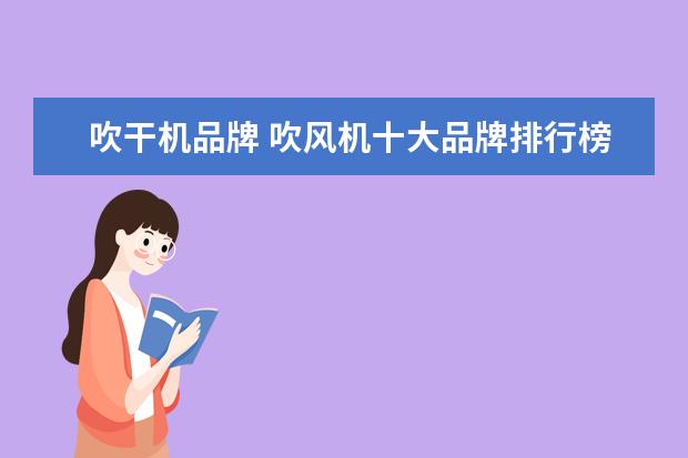 吹干机品牌 吹风机十大品牌排行榜