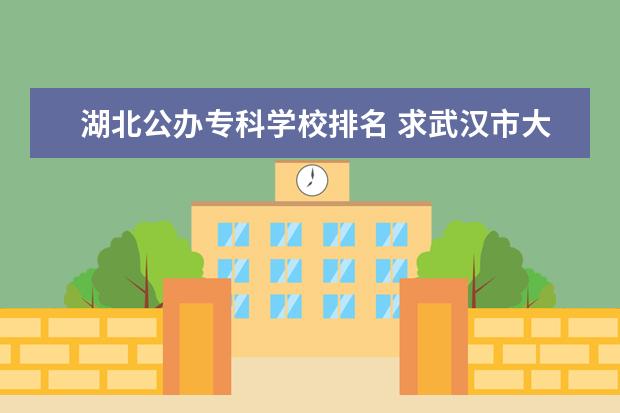 湖北公办专科学校排名 求武汉市大专（高职）院校排名