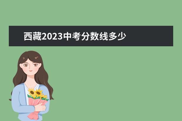 西藏2023中考分数线多少
