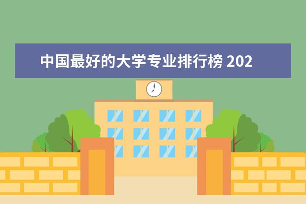 中国最好的大学专业排行榜 2023年中国大学专业排行榜