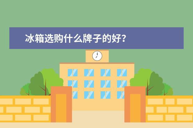 冰箱选购什么牌子的好？